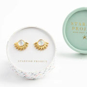 Sunbeam Opal Stud Earrings in gift box