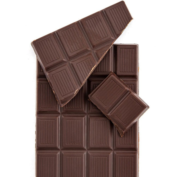 Organic Very Dark Chocolate (71% Cacao) 80g Bar without packaging