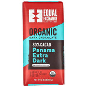 Organic Panama Extra Dark Chocolate (80% Cacao) 80g Bar front label