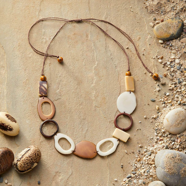 Tierra Tagua Statement Necklace styled