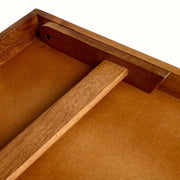 Mango Wood Bed Serving Tray with Folding Legs showing underneath view