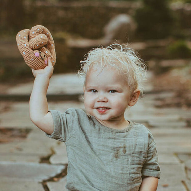 Pretend Play Food Rattle - Soft Pretzel lifestyle