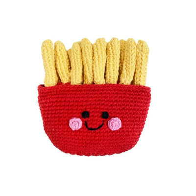 Pretend Play Food Crocheted Rattle - Friendly French Fries