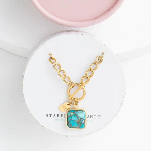 Abundant Hope Necklace - Turquoise in gift box