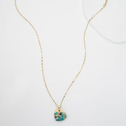 Hope Restored Heart Shaped Turquoise Pendant Necklace full view