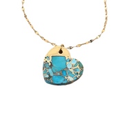 Hope Restored Heart Shaped Turquoise Pendant Necklace