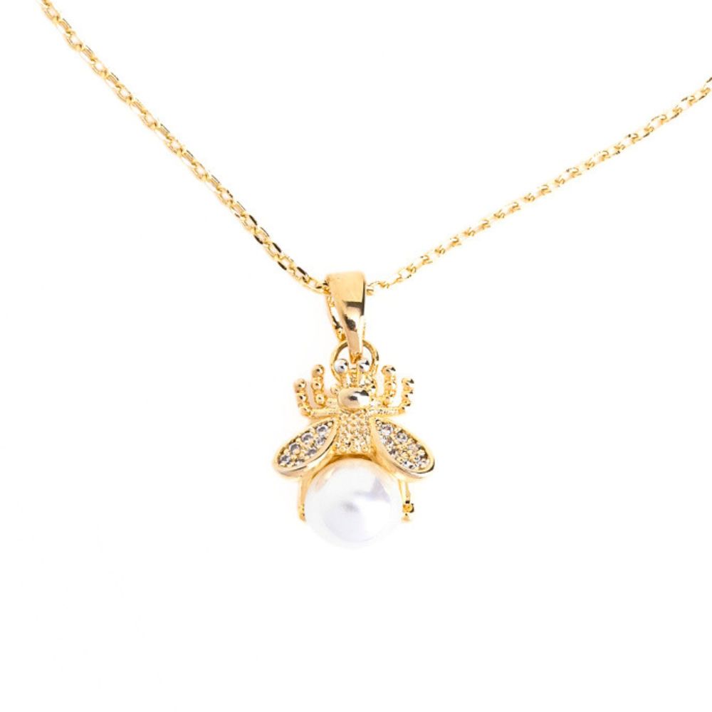Queen Bee Pearl Necklace – Zee Bee Market LLC - Main Image