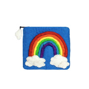 Felted Wool Coin Purse - Rainbow