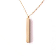 Strength Bar Necklace displaying the word love