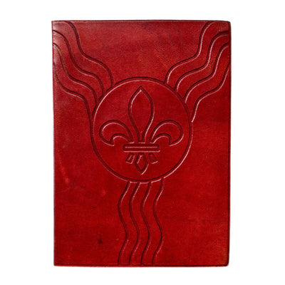 6" x 8" Embossed Leather Journal featuring the St. Louis City Flag on the front cover