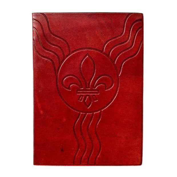6" x 8" Embossed Leather Journal featuring the St. Louis City Flag on the front cover