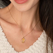 In Bloom Pendant Necklace on model
