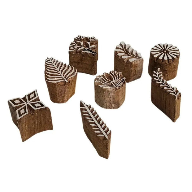 Hand-carved Wooden Printing Block Stamps
