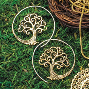 Full Moon Tree of Life Earrings styled