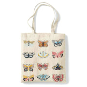 Reusable Tote Bag - Embroidered Butterflies