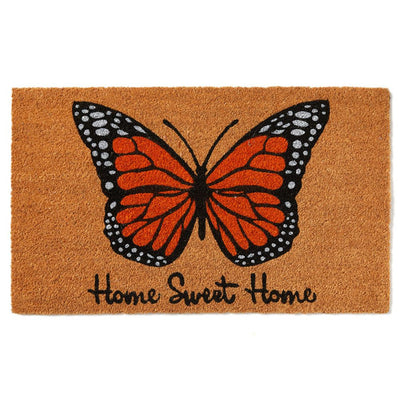 Monarch Butterfly and Home Sweet Home Welcome Mat