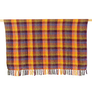 60" x 50" Rethread Throw - Harvest Plaid fully open