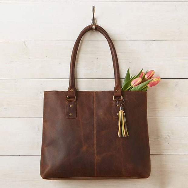 Handcrafted Rustic Genuine Leather Bag styled
