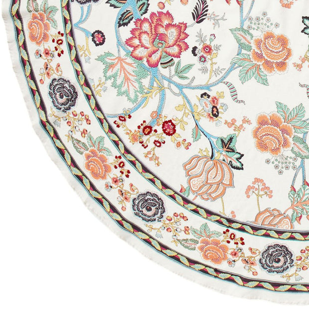 Modern Jaipur 70 inch Round Tablecloth closeup print detail