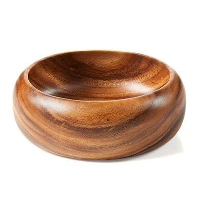 9" Kayu Suar Wood Round Serving Bowl