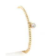 Splendid Sparkle Stretch Bracelet with zircon stone charm