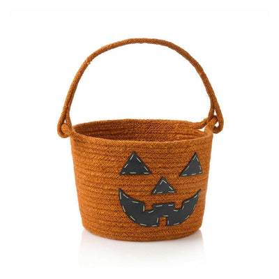 Halloween Jack O' Lantern Jute Basket