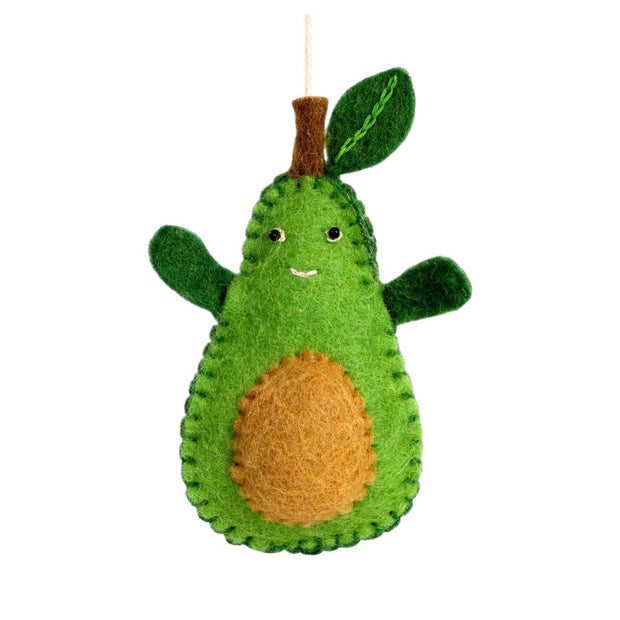 Felt Friendly Avocado Ornament