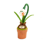 Potted Plant featuring Felted Snow Drop Blossom