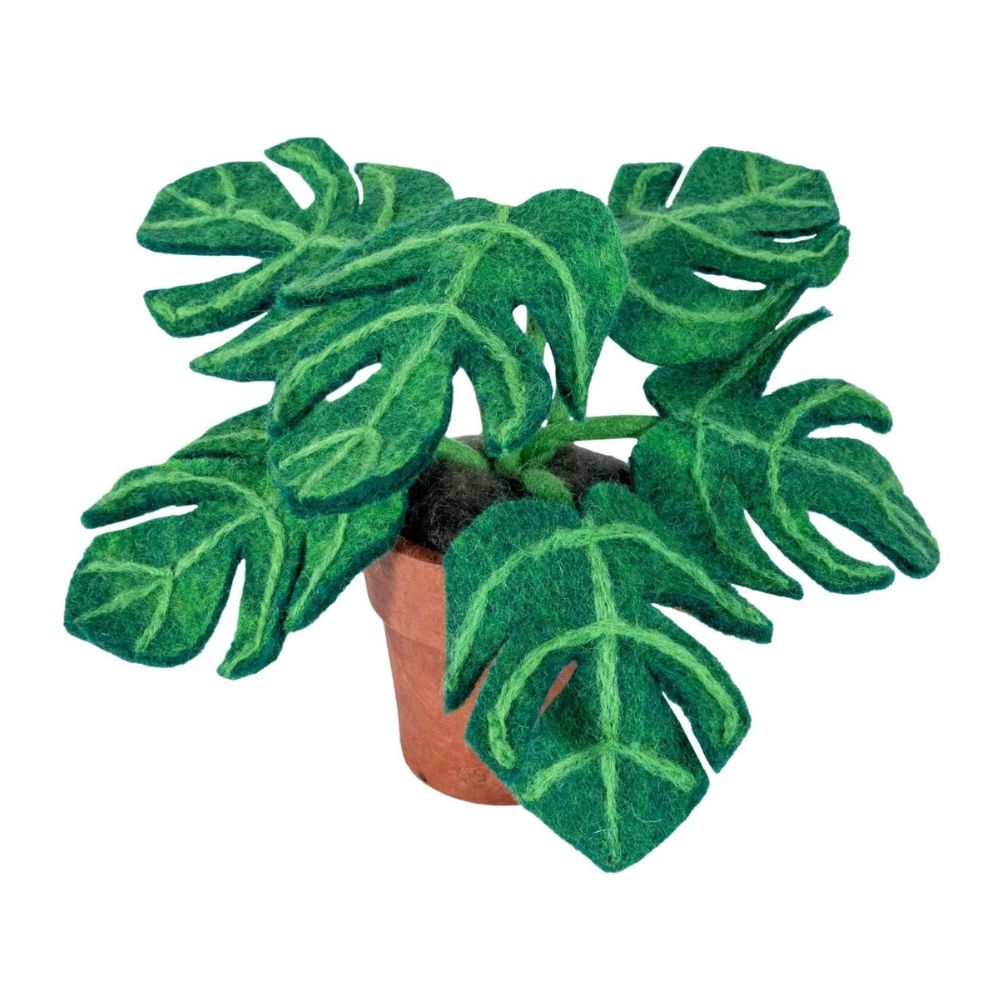 Potted Small Felt Monstera