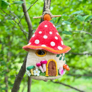 Felted Wool Birdhouse: Fungi Mushroom House