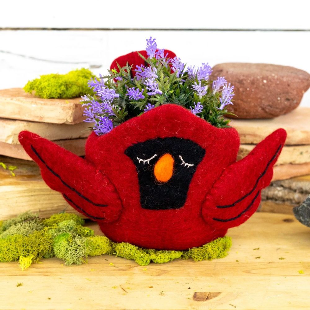Cardinal Felt Planter