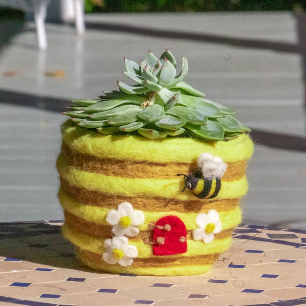 Felt Planter Pot - Honey Hive and a Buzzing Bee lifestyle