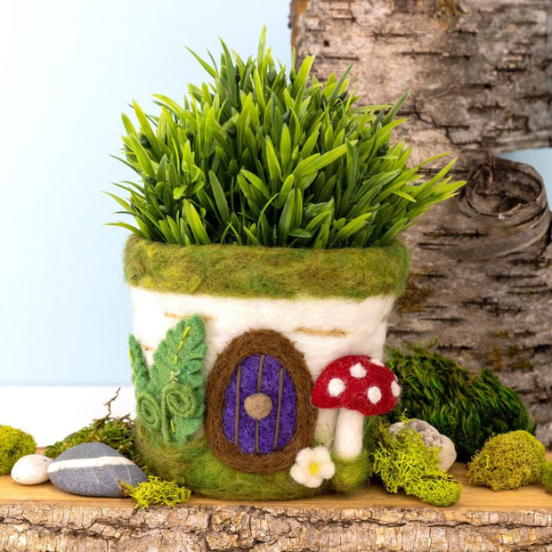 Felt Planter Pot - Woodland Mushroom styled