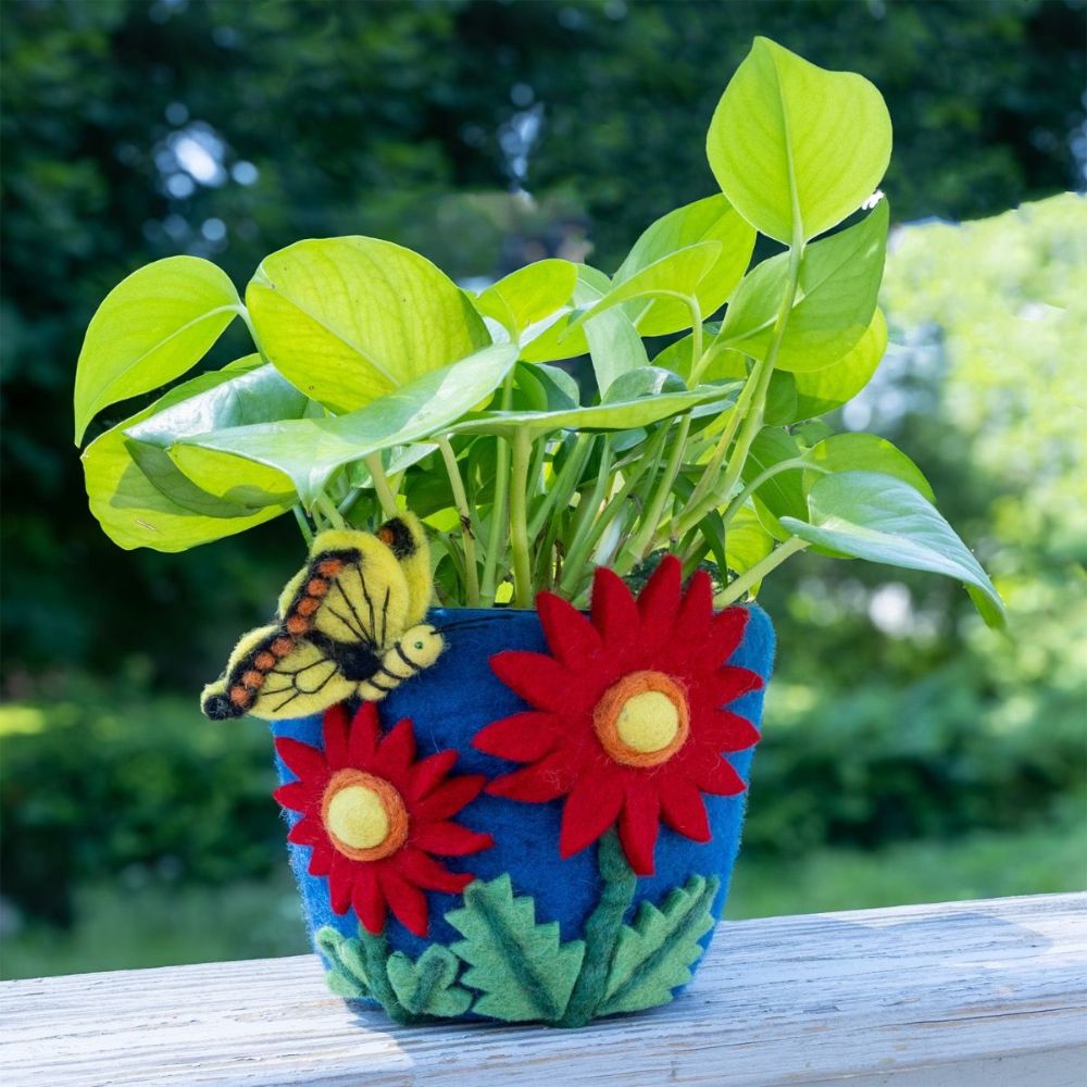 felt planter pots Felt Planter Pot