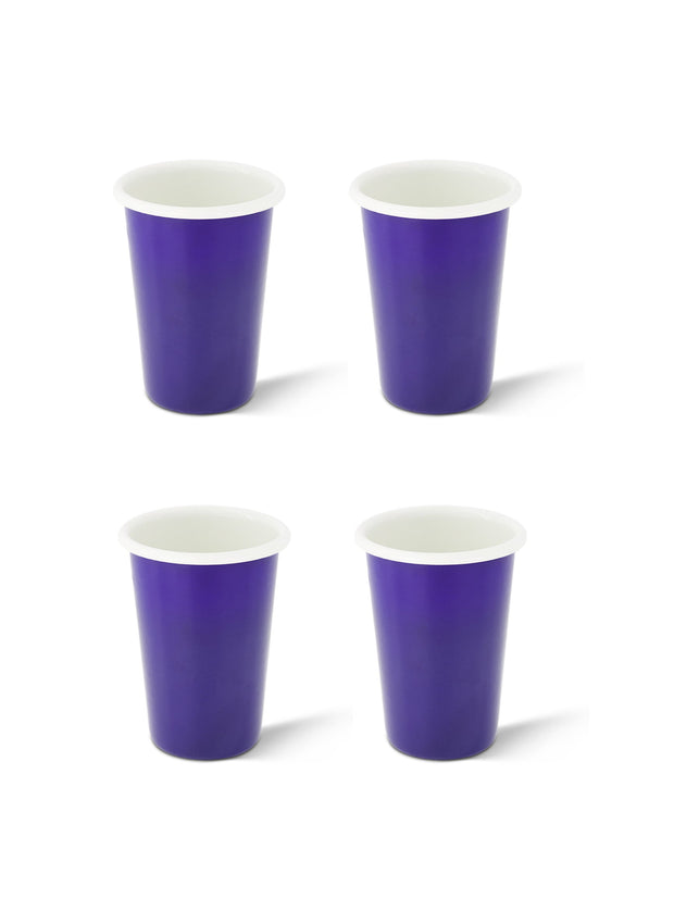 Two-Tone Large Enamel Tumbler  - Set of 4