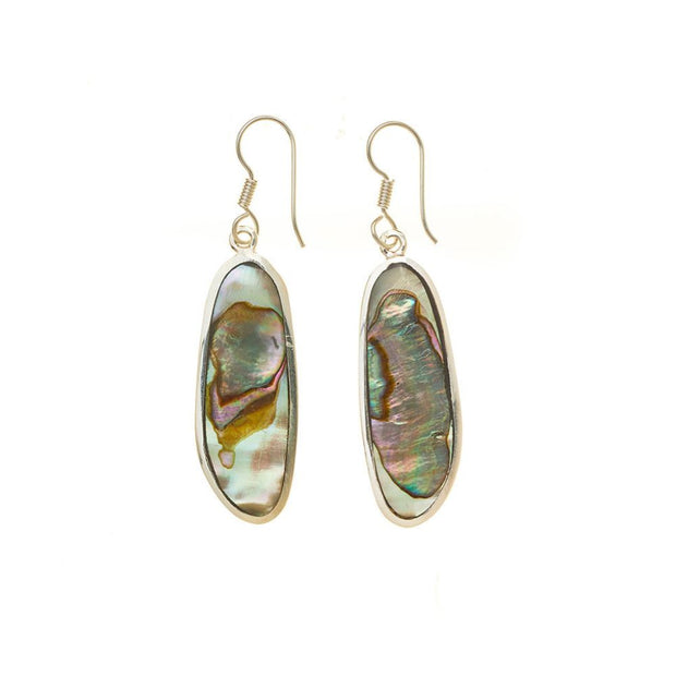 Costa Abalone Shell and Alpaca Silver Earrings