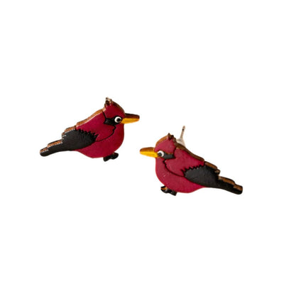 Pair of Carmesi Cardinal Gourd Stud Earrings