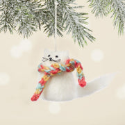 Felt Fuzzy Kitten Ornament styled