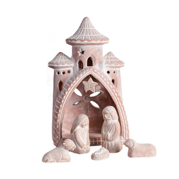 Mahal Palace Terracotta Nativity 6-piece Set