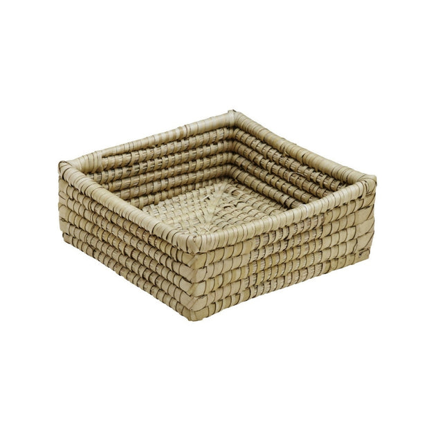 Square kaisa grass basket for gifts