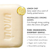 Vegetable Chef's Lemon Nutmeg Soap Bar informational facts