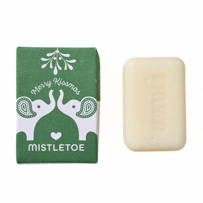 elephants under the mistletoe scented soap bar