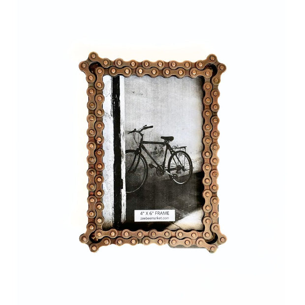 Upcycled Bike Chain Rectangular Photo Frame