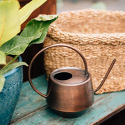 Iron Watering Can in Antique Copper Finish styled