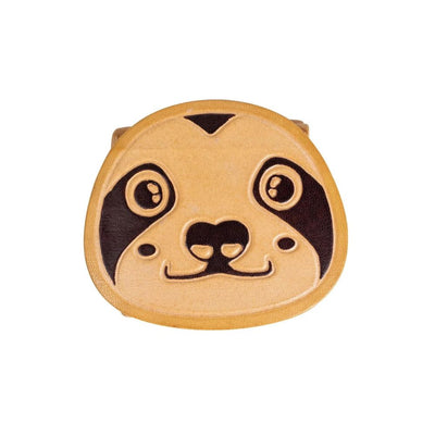 Sloth Embossed Leather Coin Purse