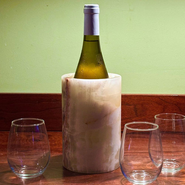 Natural Onyx Wine Chiller or Cooler lifestyle