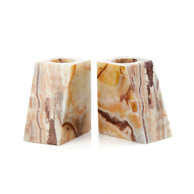Natural Onyx Vase Bookends