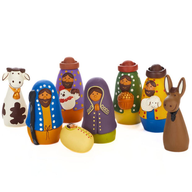 8-piece Manger Amigos Terracotta Nativity Set