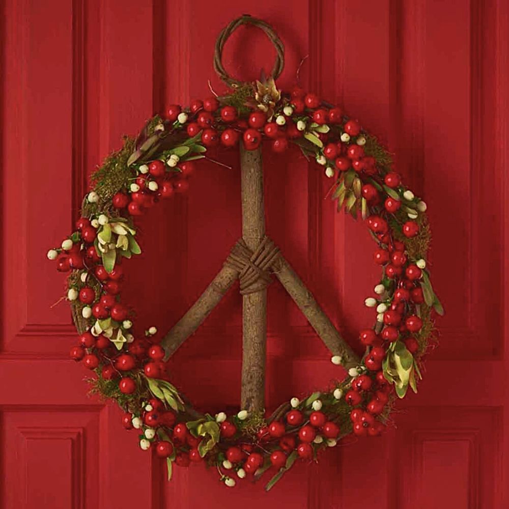 Offers Wreath Peace Sign