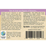 Island Spice Blend black of label with ingredients